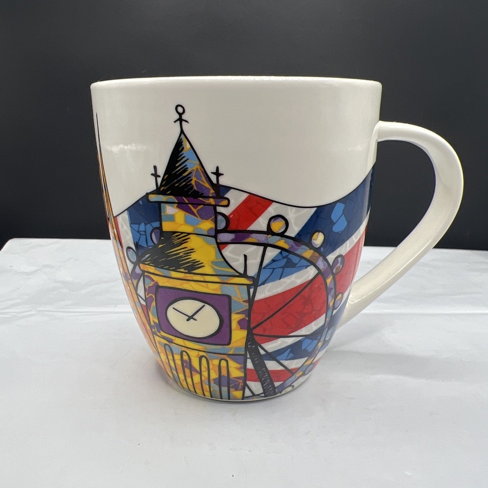 Dufry Around The World London Landmarks Ceramic Souvenir Coffee Mug 16oz